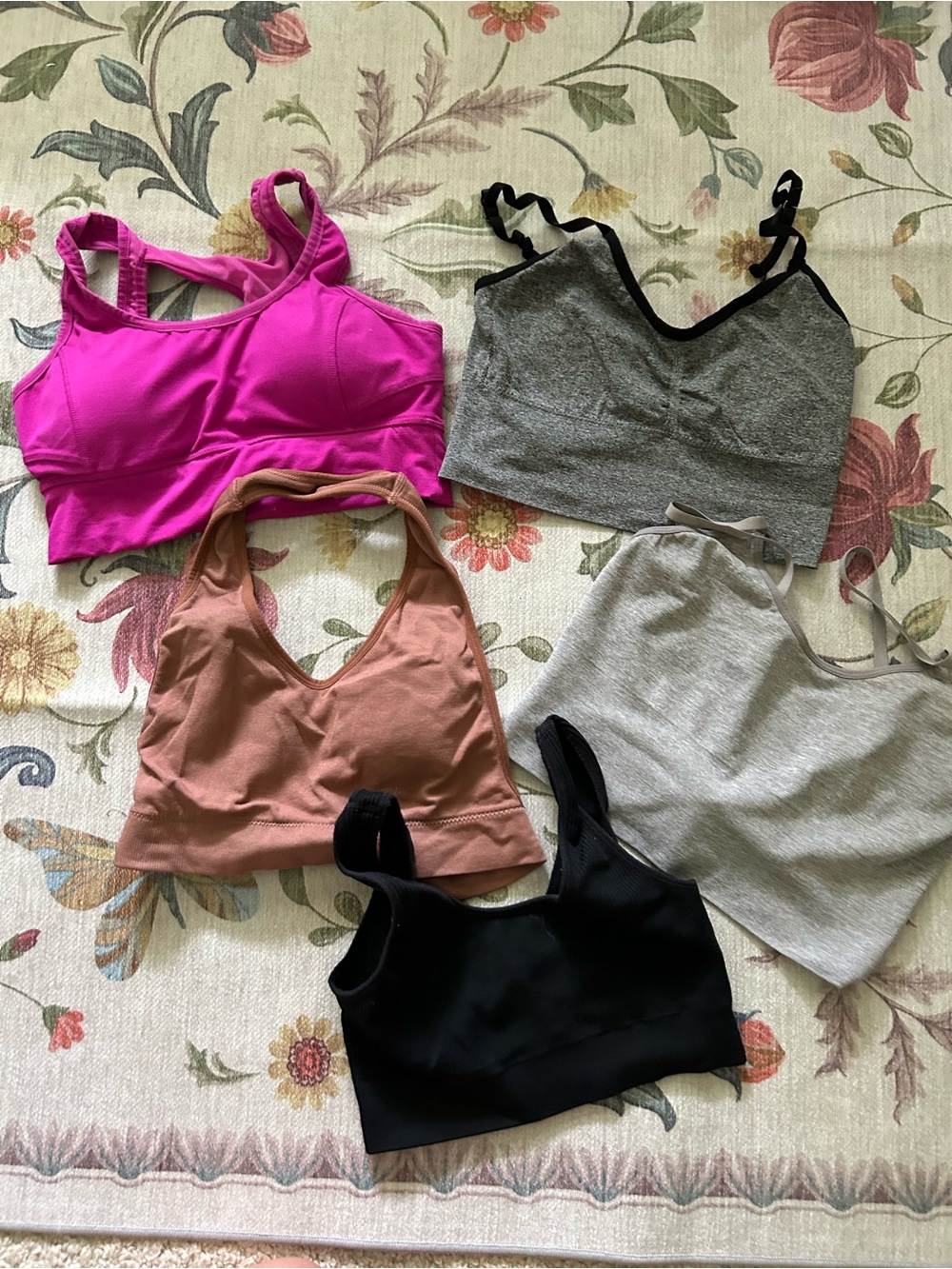 Women’s Seamless Bralette Collection – Pink, Gray, Mauve, Black, Light Gray